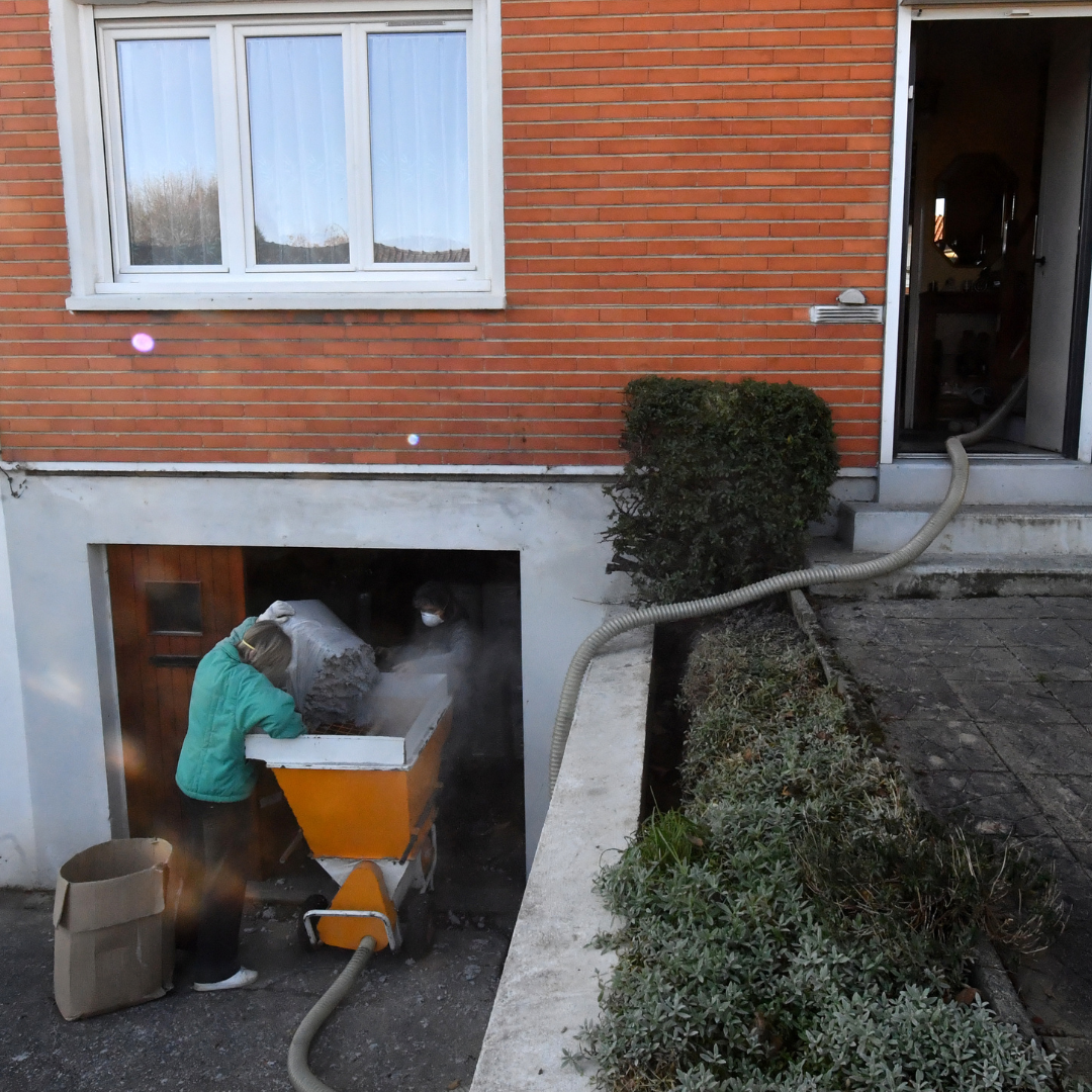 Chantier en soufflage ouvert