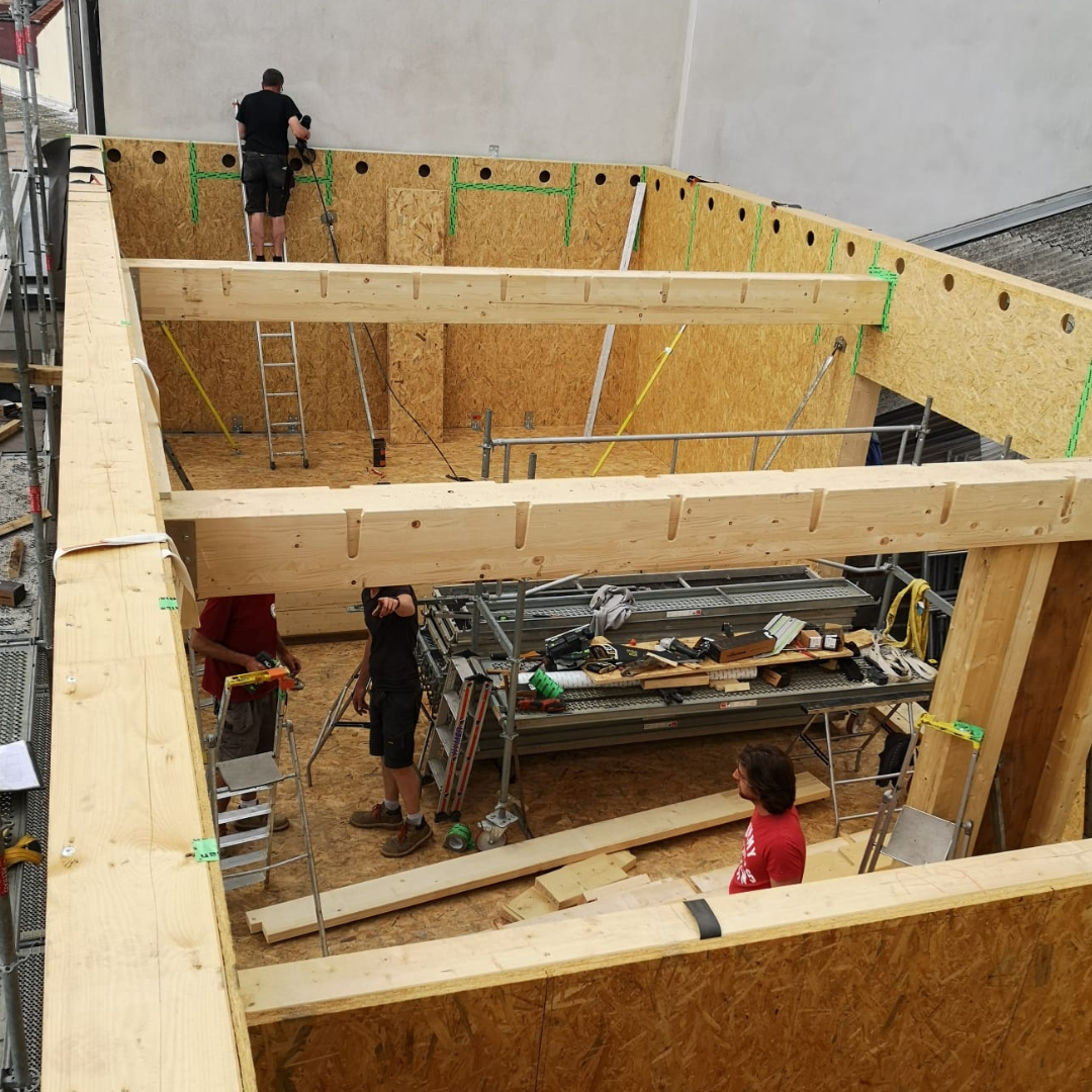 Chantier en soufflage ouvert