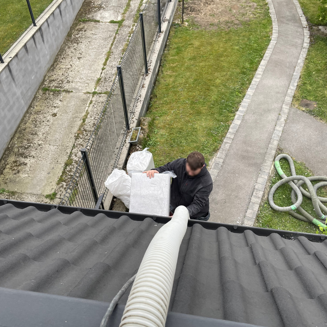 Chantier en soufflage ouvert