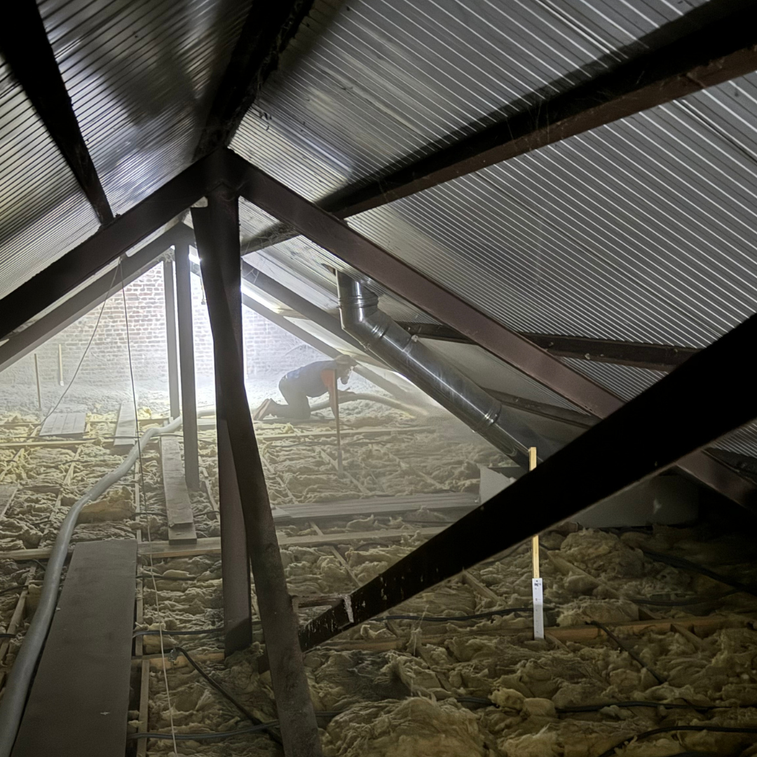 Chantier en soufflage ouvert