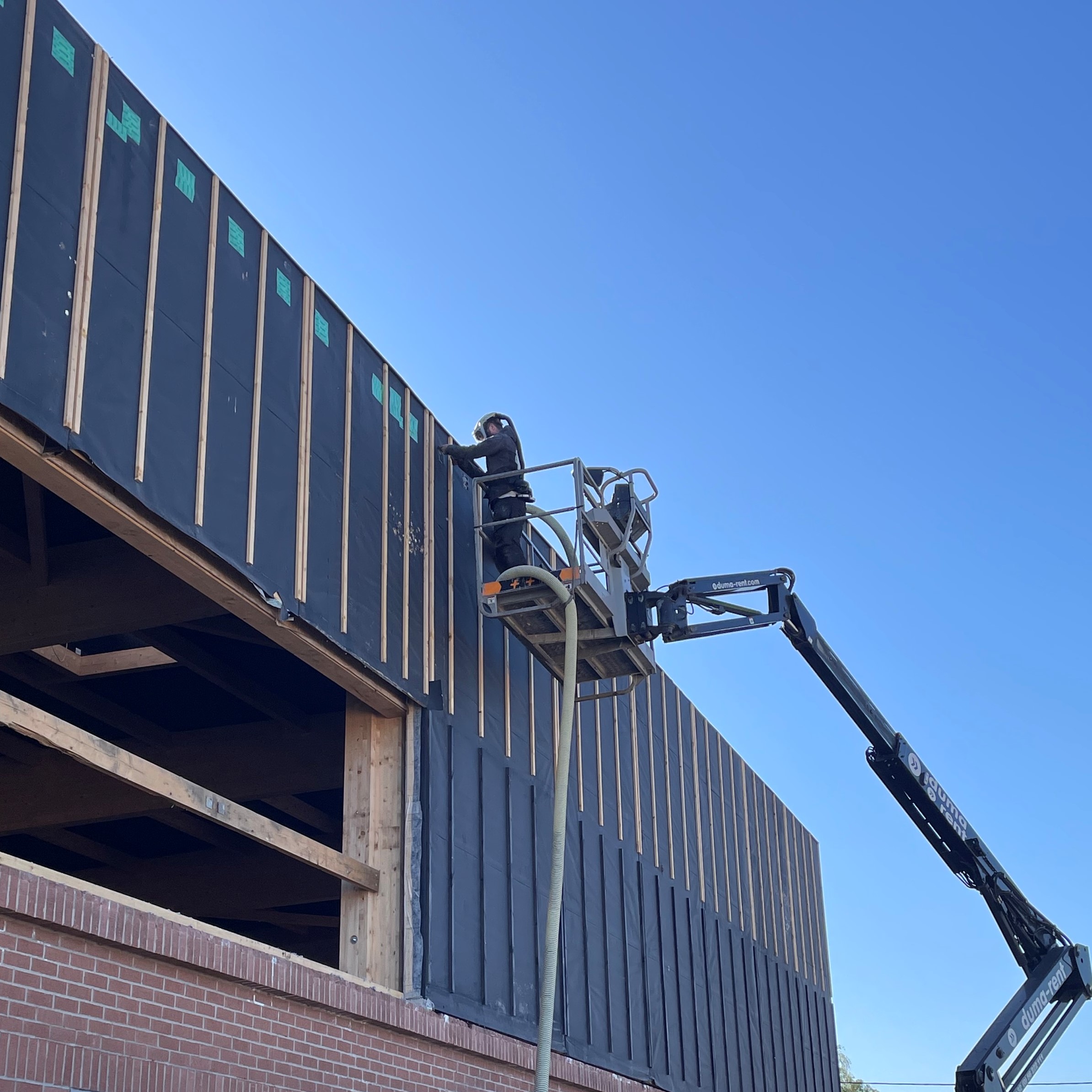 Chantier en soufflage ouvert