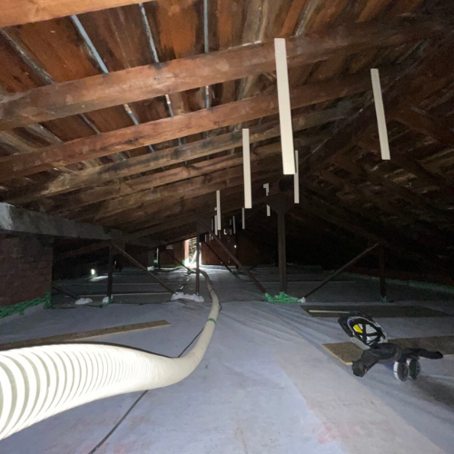 Chantier en soufflage ouvert