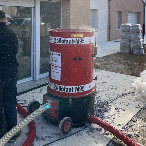 Chantier en soufflage ouvert