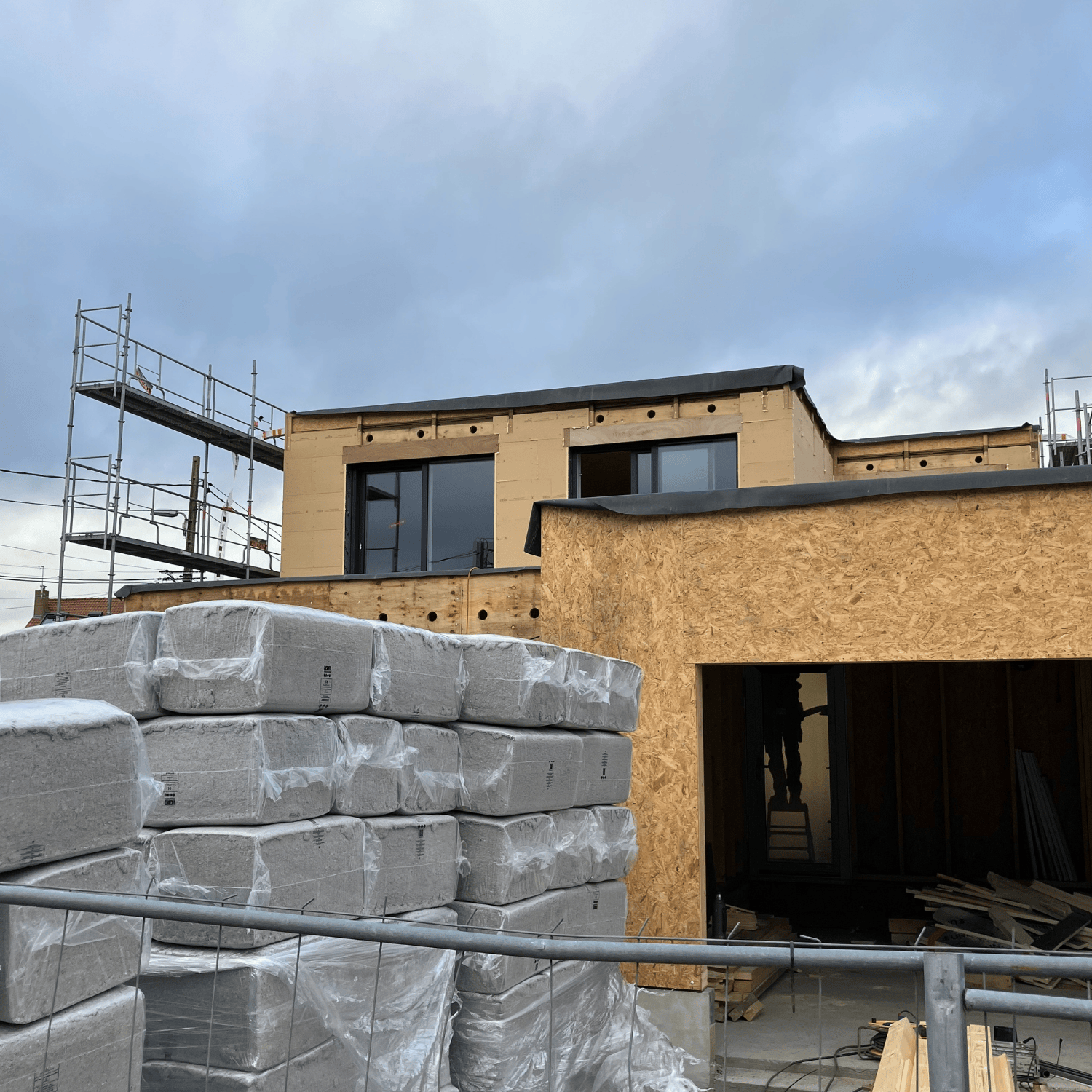 Chantier en insufflation