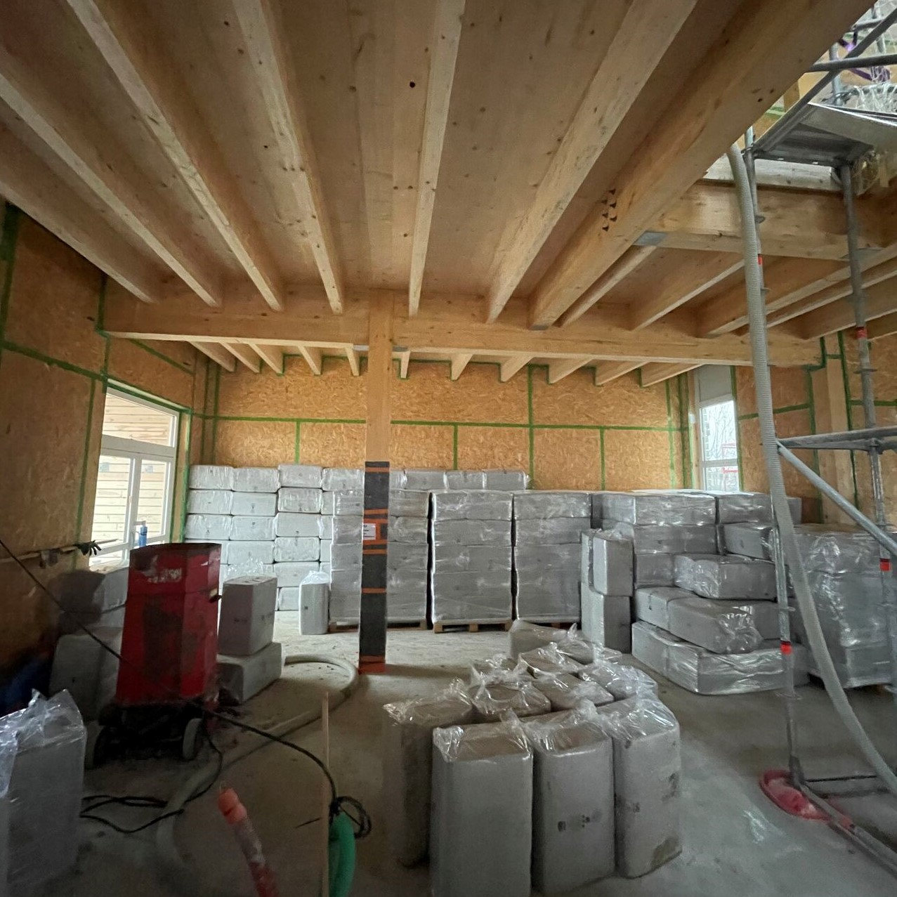 Chantier en soufflage ouvert