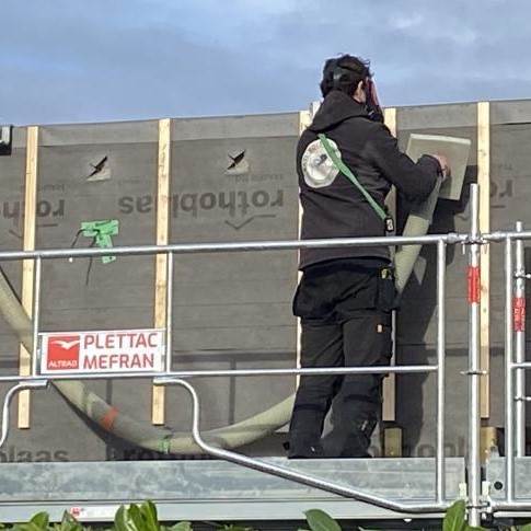 Chantier en insufflation